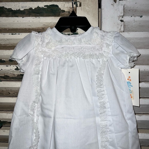 Alexis Vintage White Gown With Apron Front - Picture 2 of 10
